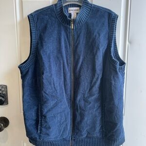 Alfred Dunner Navy Knit Vest